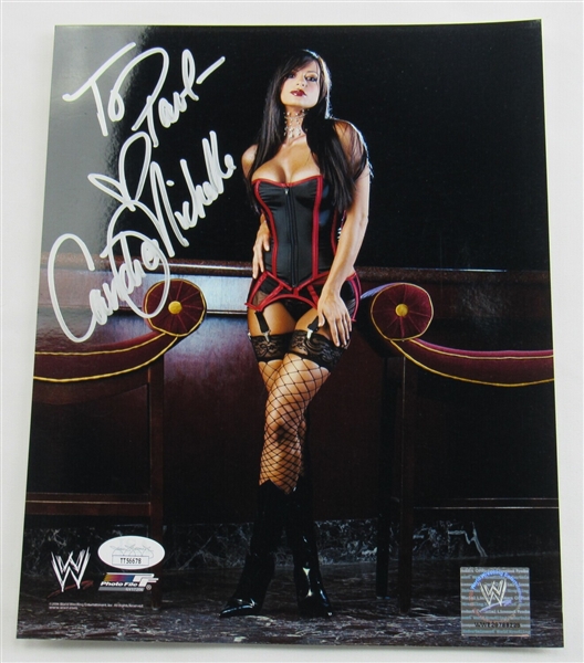 Candice Michelle WWE Diva Signed Auto Autograph  8x10 Photo JSA TT56678