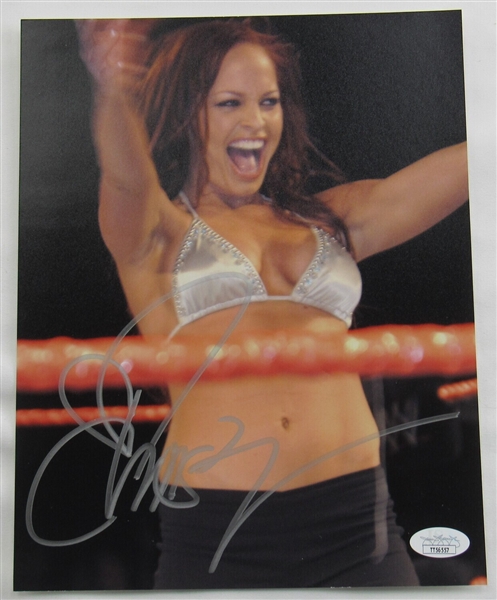 Christy Hemme WWE Diva Signed Auto Autograph 8x10 Photo JSA TT56557