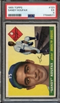 1955 TOPPS 123 SANDY KOUFAX PSA EX 5