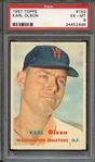 1957 TOPPS 153 KARL OLSON PSA EX-MT 6