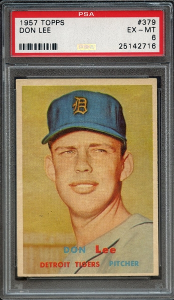 1957 TOPPS 379 DON LEE PSA EX-MT 6