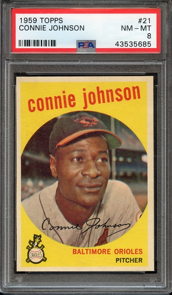 1959 TOPPS 21 CONNIE JOHNSON PSA NM-MT 8