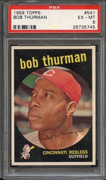 1959 TOPPS 541 BOB THURMAN PSA EX-MT 6