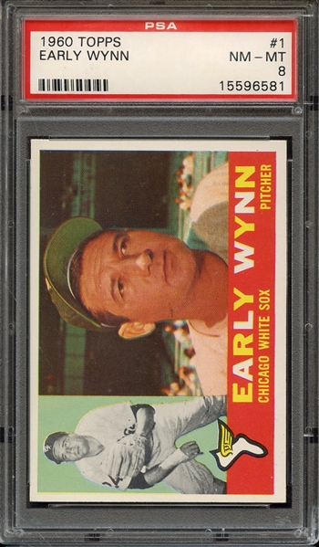 1960 TOPPS 1 EARLY WYNN PSA NM-MT 8