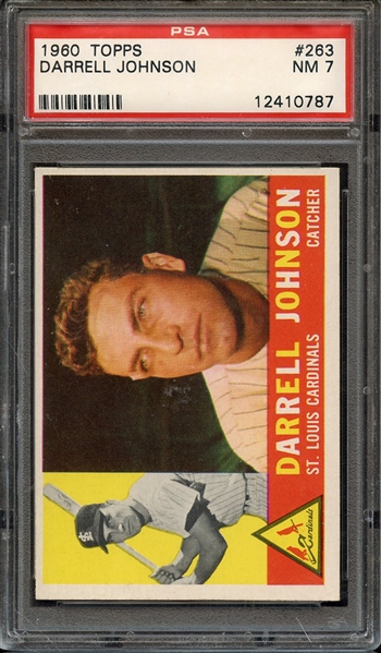 1960 TOPPS 263 DARRELL JOHNSON PSA NM 7