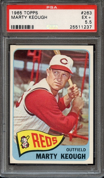 1965 TOPPS 263 MARTY KEOUGH PSA EX+ 5.5