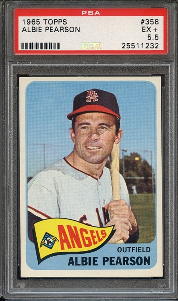 1965 TOPPS 358 ALBIE PEARSON PSA EX+ 5.5