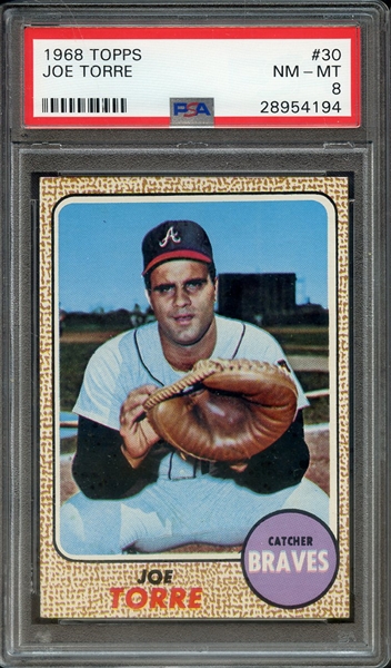 1968 TOPPS 30 JOE TORRE PSA NM-MT 8