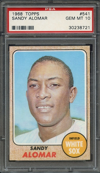 1968 TOPPS 541 SANDY ALOMAR PSA GEM MT 10