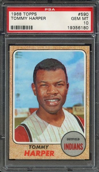 1968 TOPPS 590 TOMMY HARPER PSA GEM MT 10