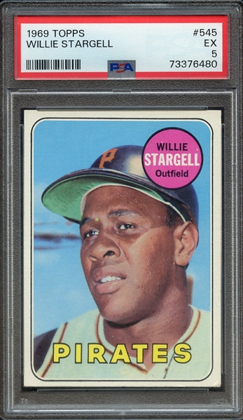 1969 TOPPS 545 WILLIE STARGELL PSA EX 5