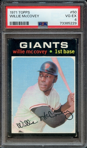 1971 TOPPS 50 WILLIE McCOVEY PSA VG-EX 4