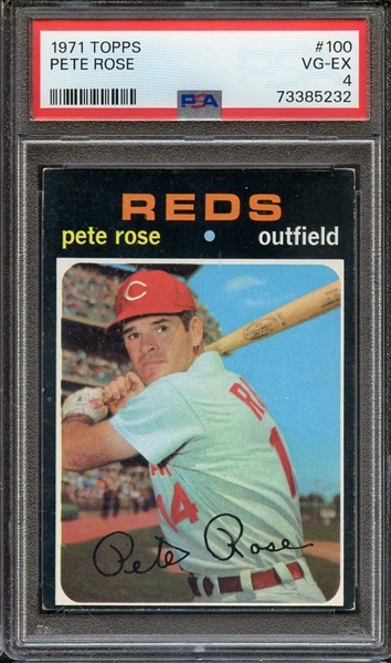 1971 TOPPS 100 PETE ROSE PSA VG-EX 4