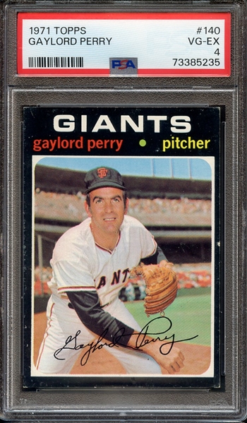 1971 TOPPS 140 GAYLORD PERRY PSA VG-EX 4