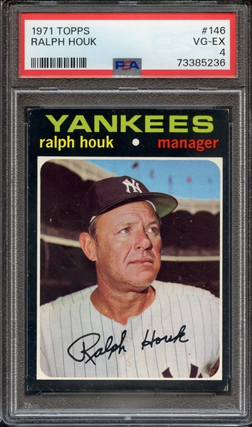 1971 TOPPS 146 RALPH HOUK PSA VG-EX 4