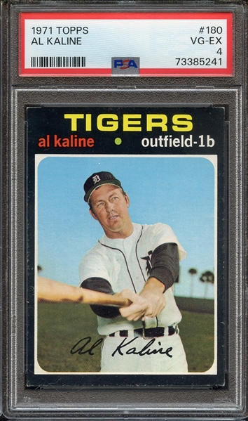 1971 TOPPS 180 AL KALINE PSA VG-EX 4