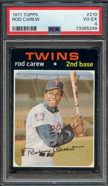 1971 TOPPS 210 ROD CAREW PSA VG-EX 4