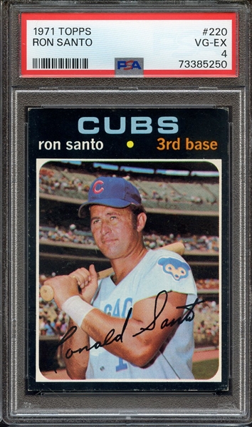 1971 TOPPS 220 RON SANTO PSA VG-EX 4