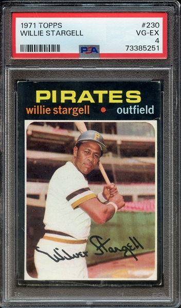 1971 TOPPS 230 WILLIE STARGELL PSA VG-EX 4