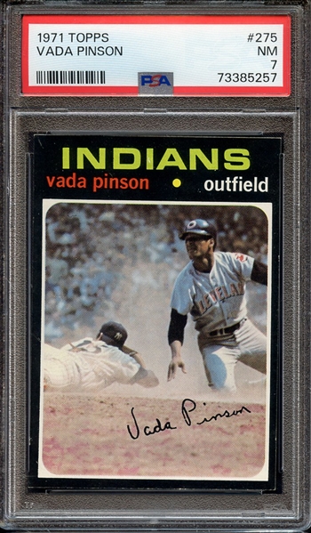 1971 TOPPS 275 VADA PINSON PSA NM 7