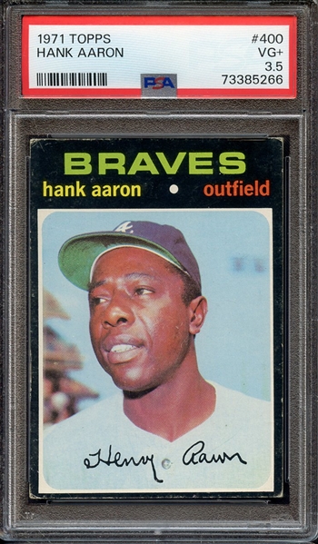 1971 TOPPS 400 HANK AARON PSA VG+ 3.5