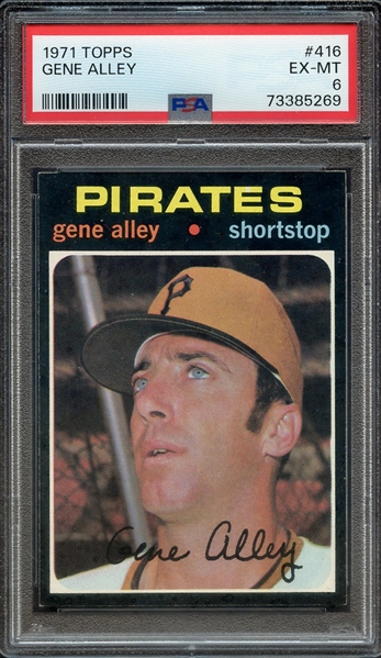 1971 TOPPS 416 GENE ALLEY PSA EX-MT 6