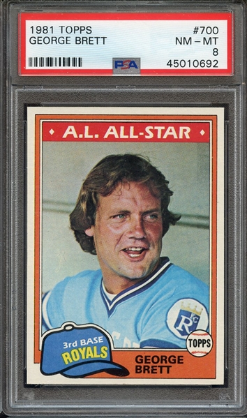 1981 TOPPS 700 GEORGE BRETT PSA NM-MT 8