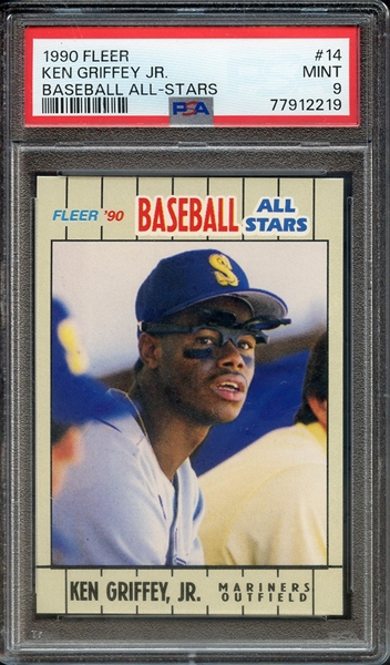 1990 FLEER BASEBALL ALL-STARS 14 KEN GRIFFEY JR. BASEBALL ALL-STARS PSA MINT 9