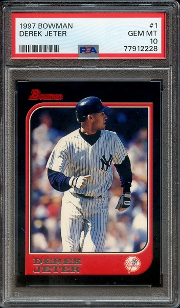 1997 BOWMAN 1 DEREK JETER PSA GEM MT 10