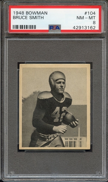 1948 BOWMAN 104 BRUCE SMITH PSA NM-MT 8