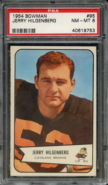 1954 BOWMAN 95 JERRY HILGENBERG PSA NM-MT 8