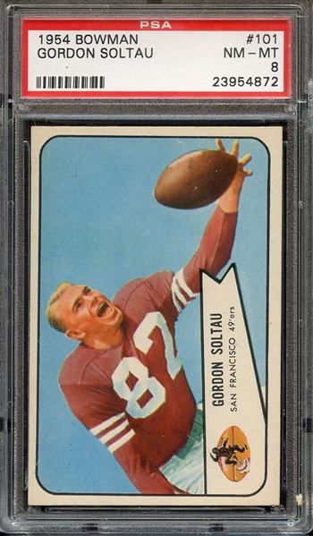 1954 BOWMAN 101 GORDON SOLTAU PSA NM-MT 8