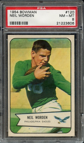 1954 BOWMAN 120 NEIL WORDEN PSA NM-MT 8