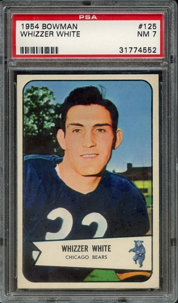 1954 BOWMAN 125 WHIZZER WHITE PSA NM 7