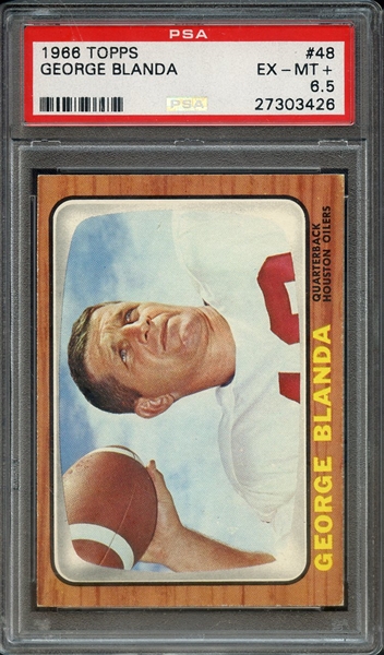 1966 TOPPS 48 GEORGE BLANDA PSA EX-MT+ 6.5