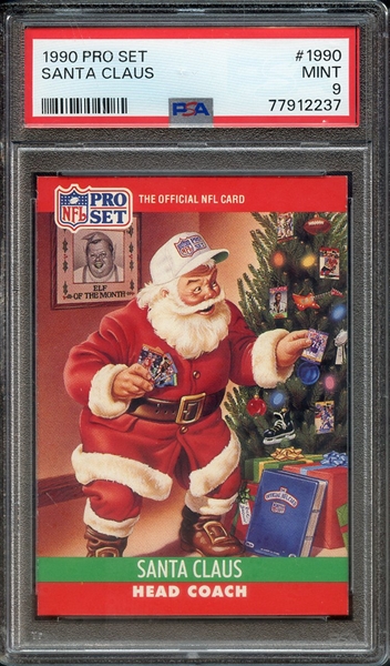 1990 PRO SET 1990 SANTA CLAUS PSA MINT 9