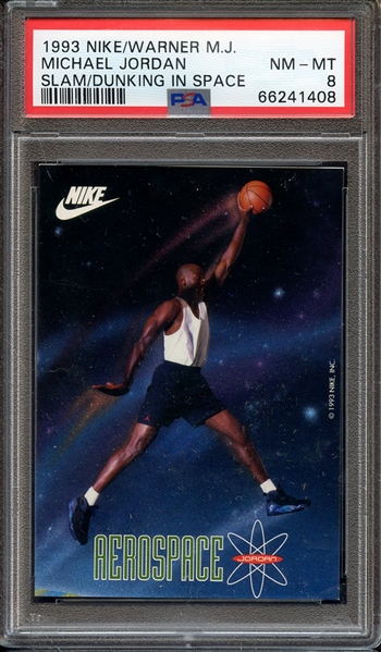 1993 NIKE/WARNER MICHAEL JORDAN MICHAEL JORDAN SLAM/DUNKING IN SPACE PSA NM-MT 8