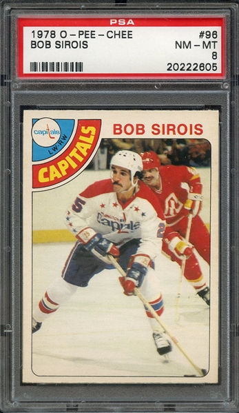 1978 O-PEE-CHEE 96 BOB SIROIS PSA NM-MT 8