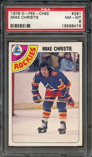 1978 O-PEE-CHEE 291 MIKE CHRISTIE PSA NM-MT 8