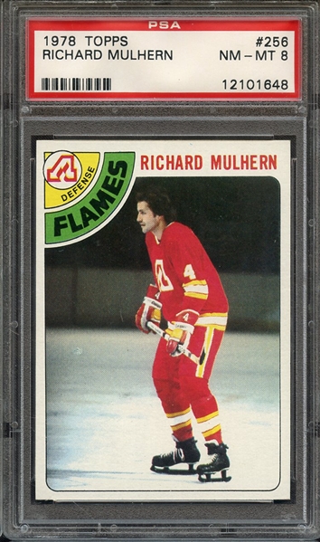 1978 TOPPS 256 RICHARD MULHERN PSA NM-MT 8