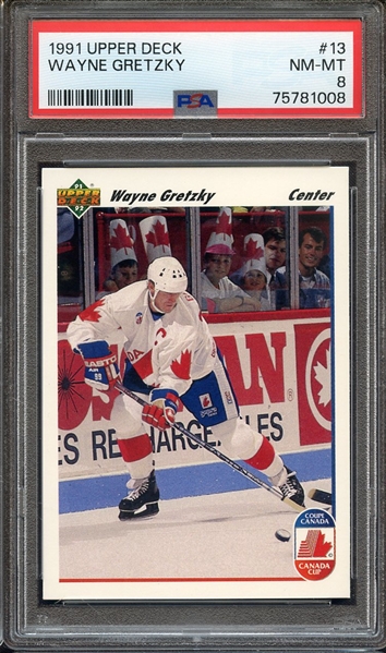 1991 UPPER DECK 13 WAYNE GRETZKY PSA NM-MT 8