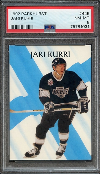 1992 PARKHURST 445 JARI KURRI PSA NM-MT 8