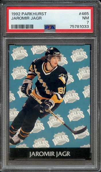 1992 PARKHURST 465 JAROMIR JAGR PSA NM 7