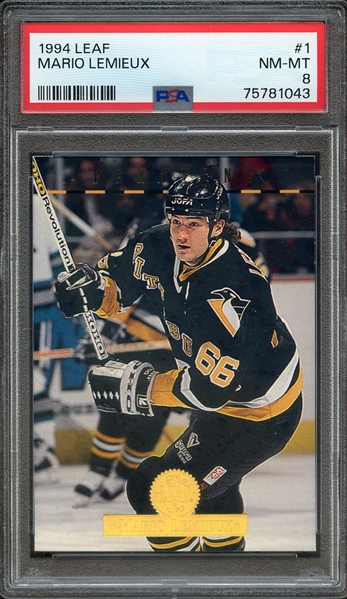 1994 LEAF 1 MARIO LEMIEUX PSA NM-MT 8