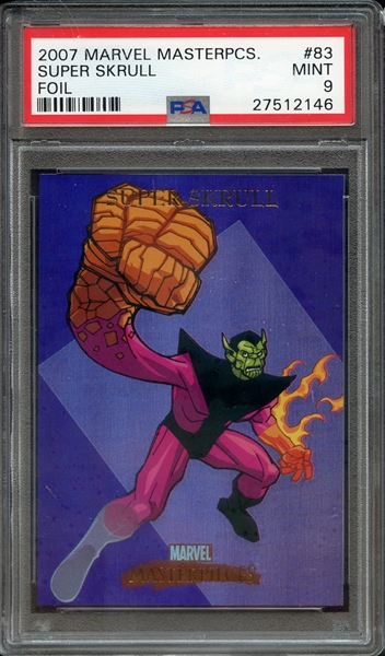 2007 MARVEL MASTERPIECES 83 SUPER SKRULL FOIL PSA MINT 9