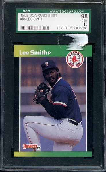 1989 DONRUSS BEST 84 LEE SMITH SGC GEM 98 / 10