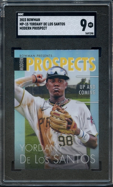 2023 BOWMAN MODERN PROSPECT MP15 YORDANY DE LOS SANTOS SGC MINT 9