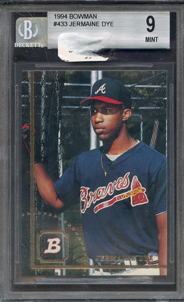 1994 BOWMAN 433 JERMAINE DYE BGS MINT 9