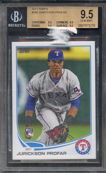 2013 TOPPS 286 JURICKSON PROFAR BGS GEM MINT 9.5