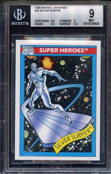 1990 MARVEL UNIVERSE 32 SILVER SURFER BGS MINT 9